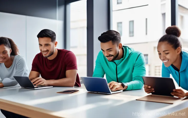 스포츠재활사 온라인 스터디 참여법 - **Prompt 1: Global Connectivity in Online Sports Rehabilitation Education**
    "A vibrant, dynamic ...