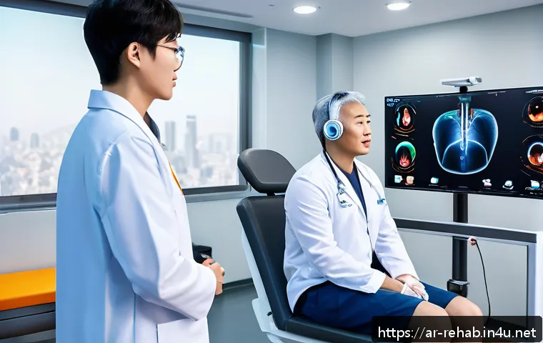 스포츠재활사 연봉 비교 국내 vs 해외 - A professional South Korean sports rehabilitation specialist working in a modern, well-equipped clin...